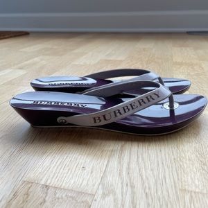 Authentic Burberry Size 38 wedge (1 in) sandal